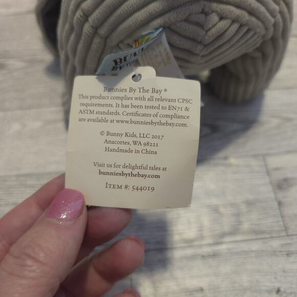 Bunnies By The Bay Gray Elephant 7" Inch Plush Corduroy Ribbed Stuffed Animal - Picture 5 of 9